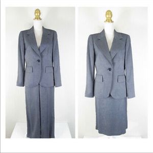 Carlisle Womens Gray Tweed 3 Piece Pant Skirt
Suit Set Size 10 8 Formal Career